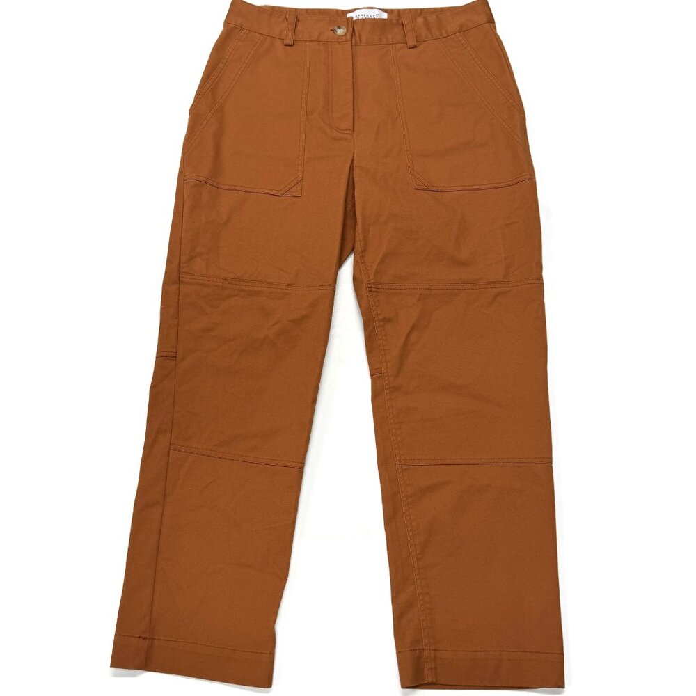 Derek Lam 10 Crosby Pants‎ Womens 10 Orange Cotton Blend